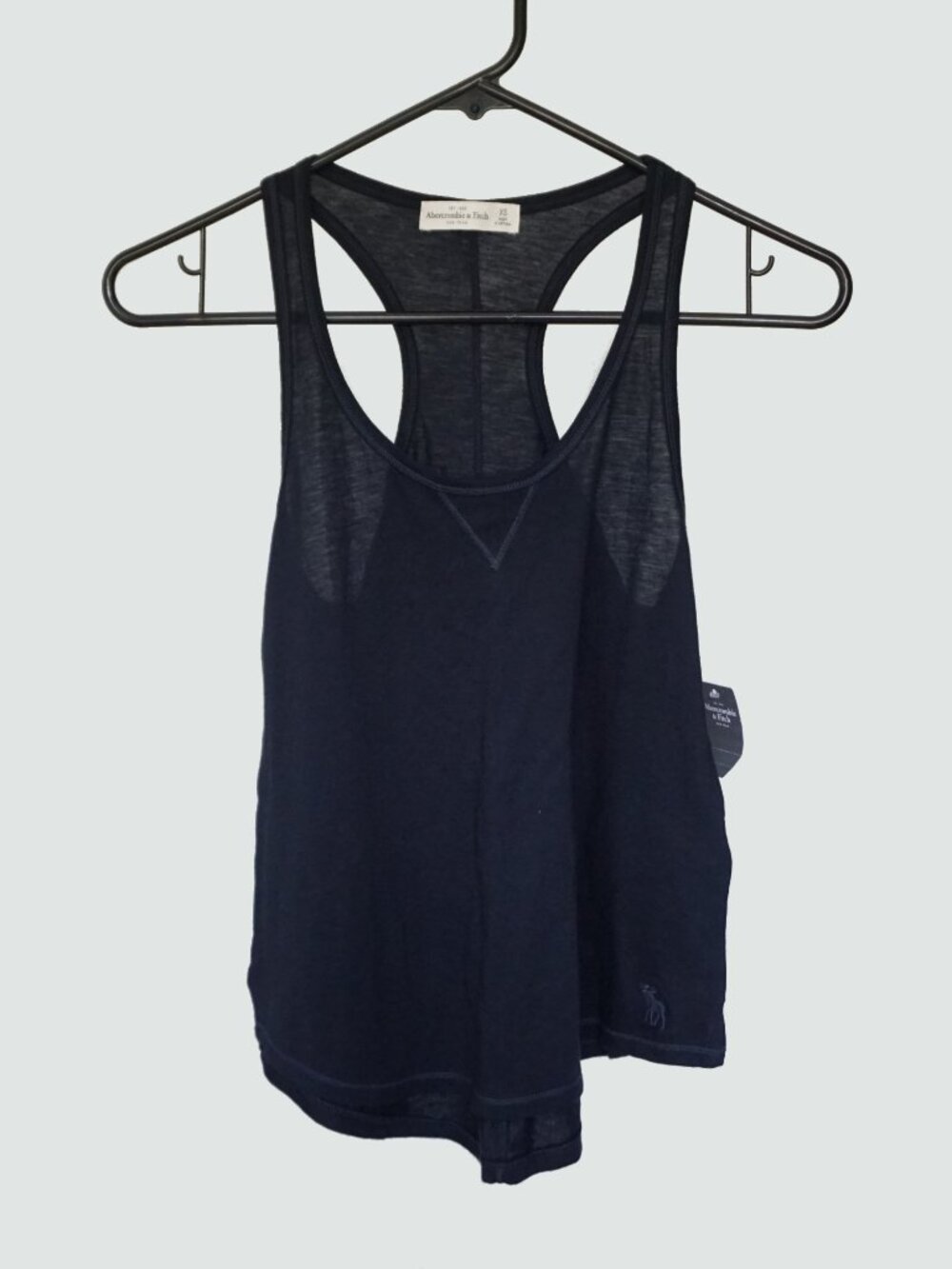 NWT Abercrombie & Fitch Women's Navy Racerback Swing Tank Top Size XS